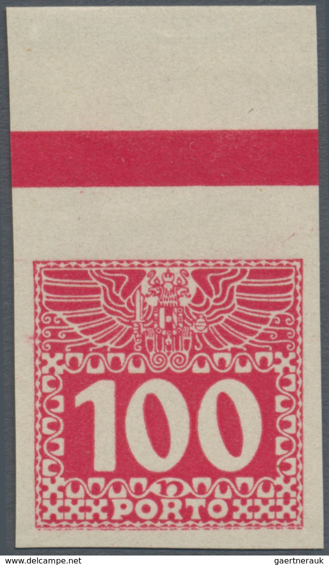 Österreich - Portomarken: 1910/1913, 1 H. Bis 100 H. Gewöhnliches Papier, Komplette Serie Von Elf We - Strafport