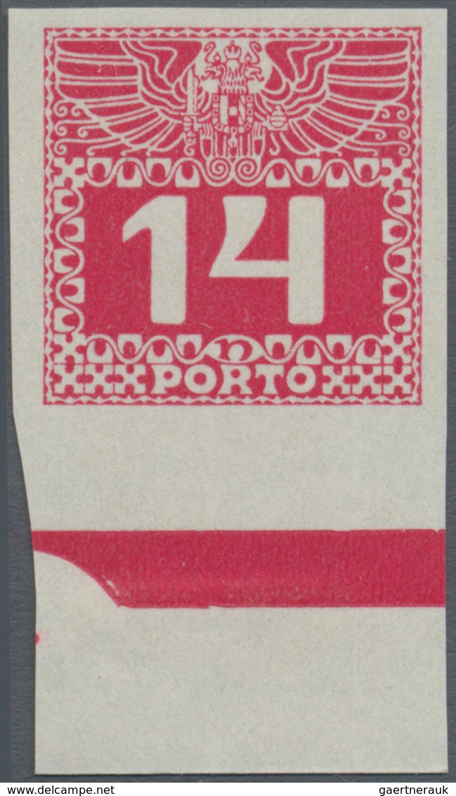 Österreich - Portomarken: 1910/1913, 1 H. bis 100 H. gewöhnliches Papier, komplette Serie von elf We