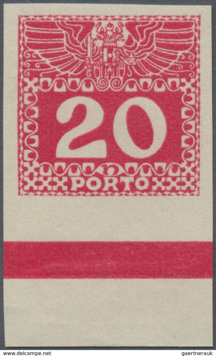 Österreich - Portomarken: 1910/1913, 1 H. bis 100 H. gewöhnliches Papier, komplette Serie von elf We