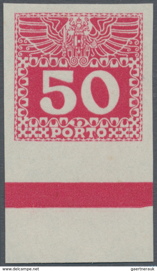 Österreich - Portomarken: 1910/1913, 1 H. bis 100 H. gewöhnliches Papier, komplette Serie von elf We