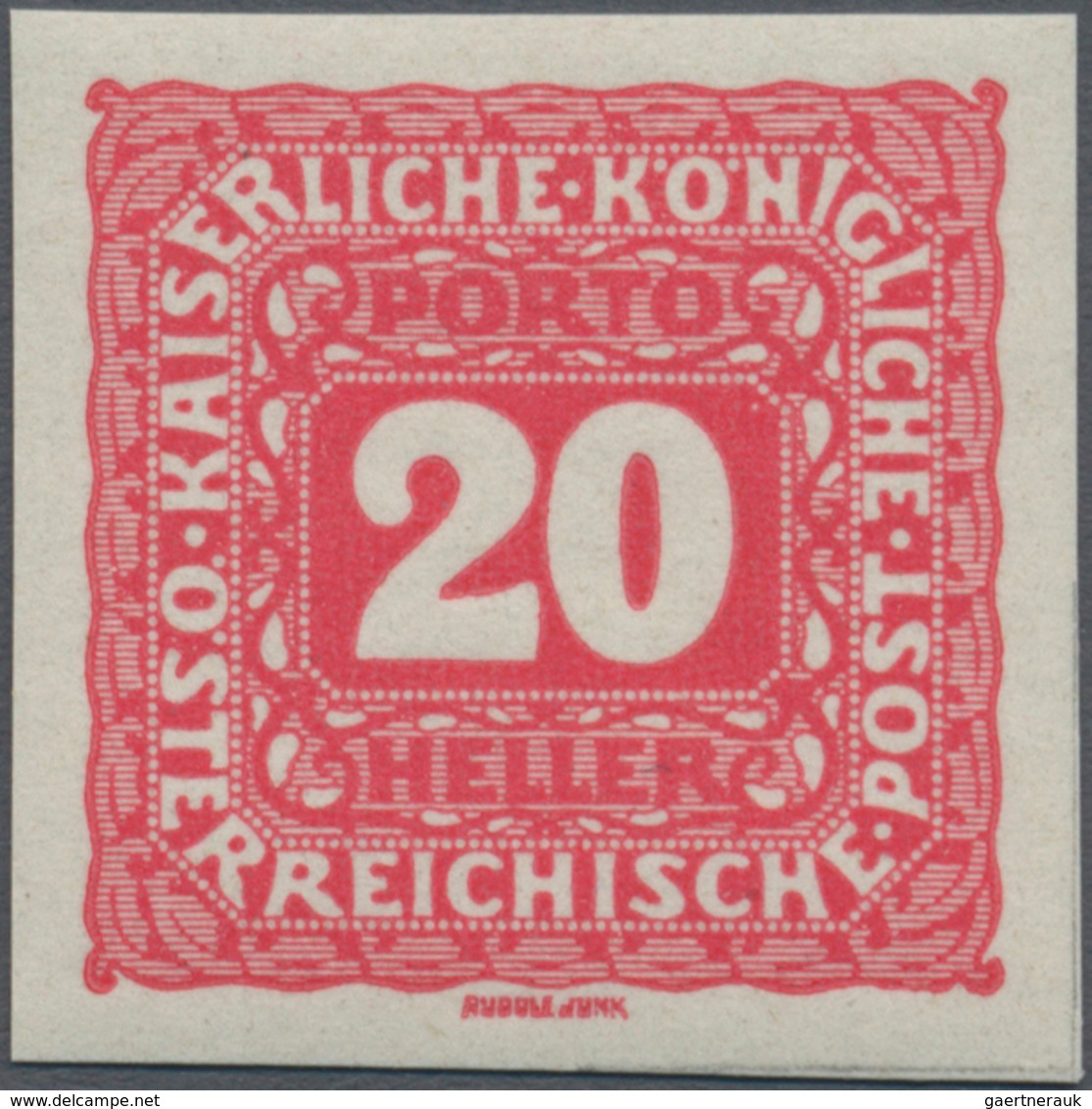 Österreich - Portomarken: 1916, 5 H. bis 10 Kr., komplette Serie von elf Werten UNGEZÄHNT, postfrisc