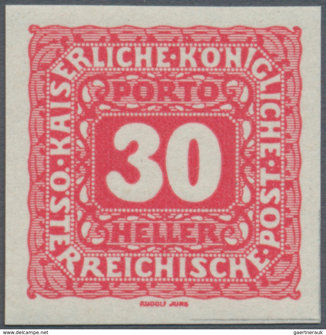 Österreich - Portomarken: 1916, 5 H. bis 10 Kr., komplette Serie von elf Werten UNGEZÄHNT, postfrisc