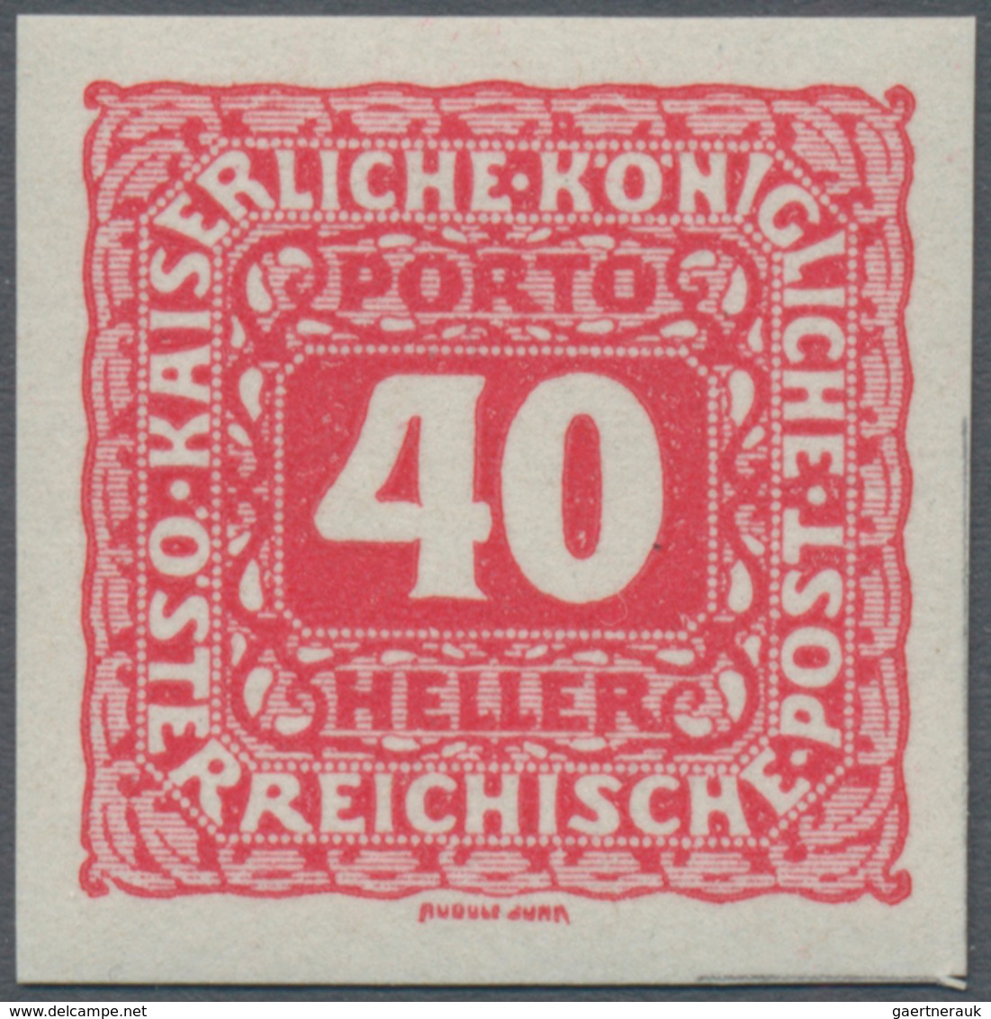 Österreich - Portomarken: 1916, 5 H. bis 10 Kr., komplette Serie von elf Werten UNGEZÄHNT, postfrisc