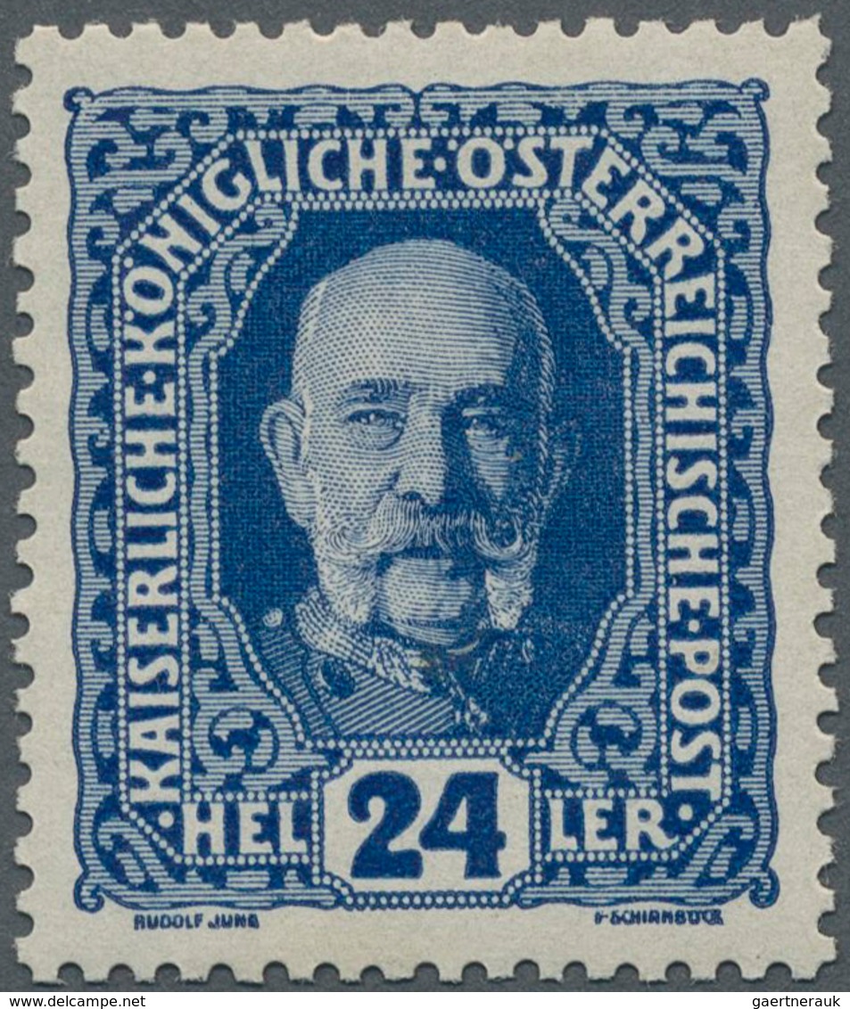 Österreich - Portomarken: 1917, Kaiser Franz Joseph, Vier Werte Komplett Je OHNE AUFDRUCK, Postfrisc - Portomarken