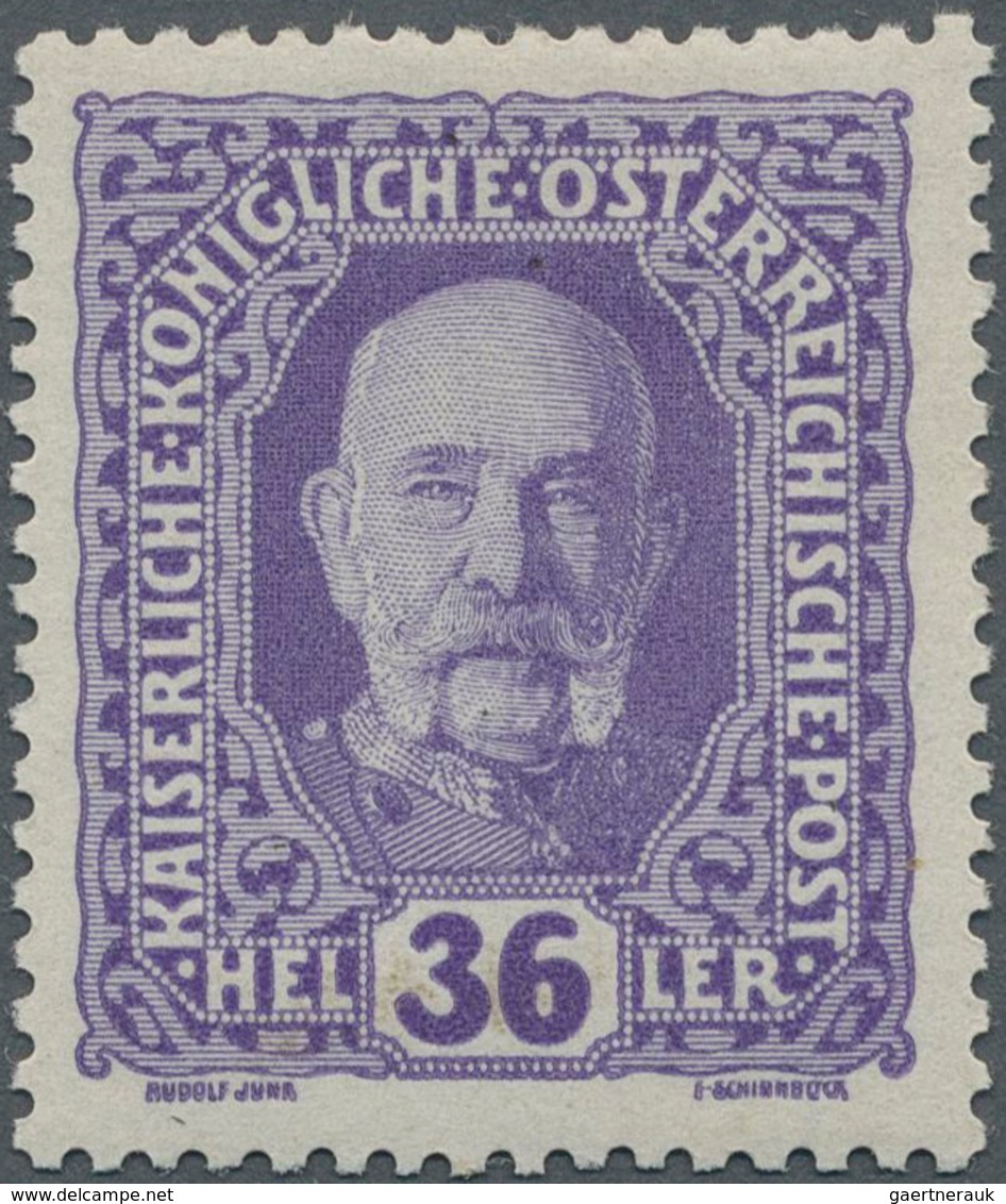 Österreich - Portomarken: 1917, Kaiser Franz Joseph, Vier Werte Komplett Je OHNE AUFDRUCK, Postfrisc - Portomarken