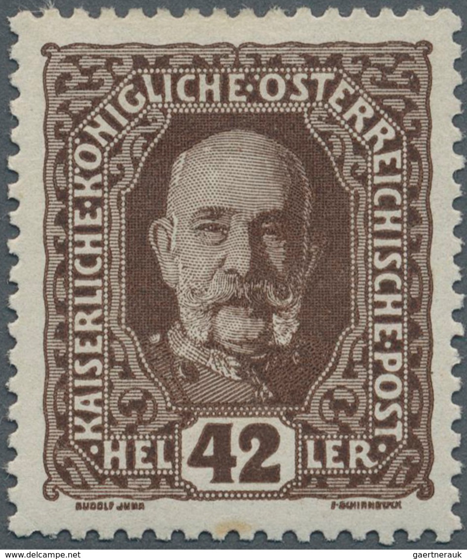 Österreich - Portomarken: 1917, Kaiser Franz Joseph, Vier Werte Komplett Je OHNE AUFDRUCK, Postfrisc - Postage Due