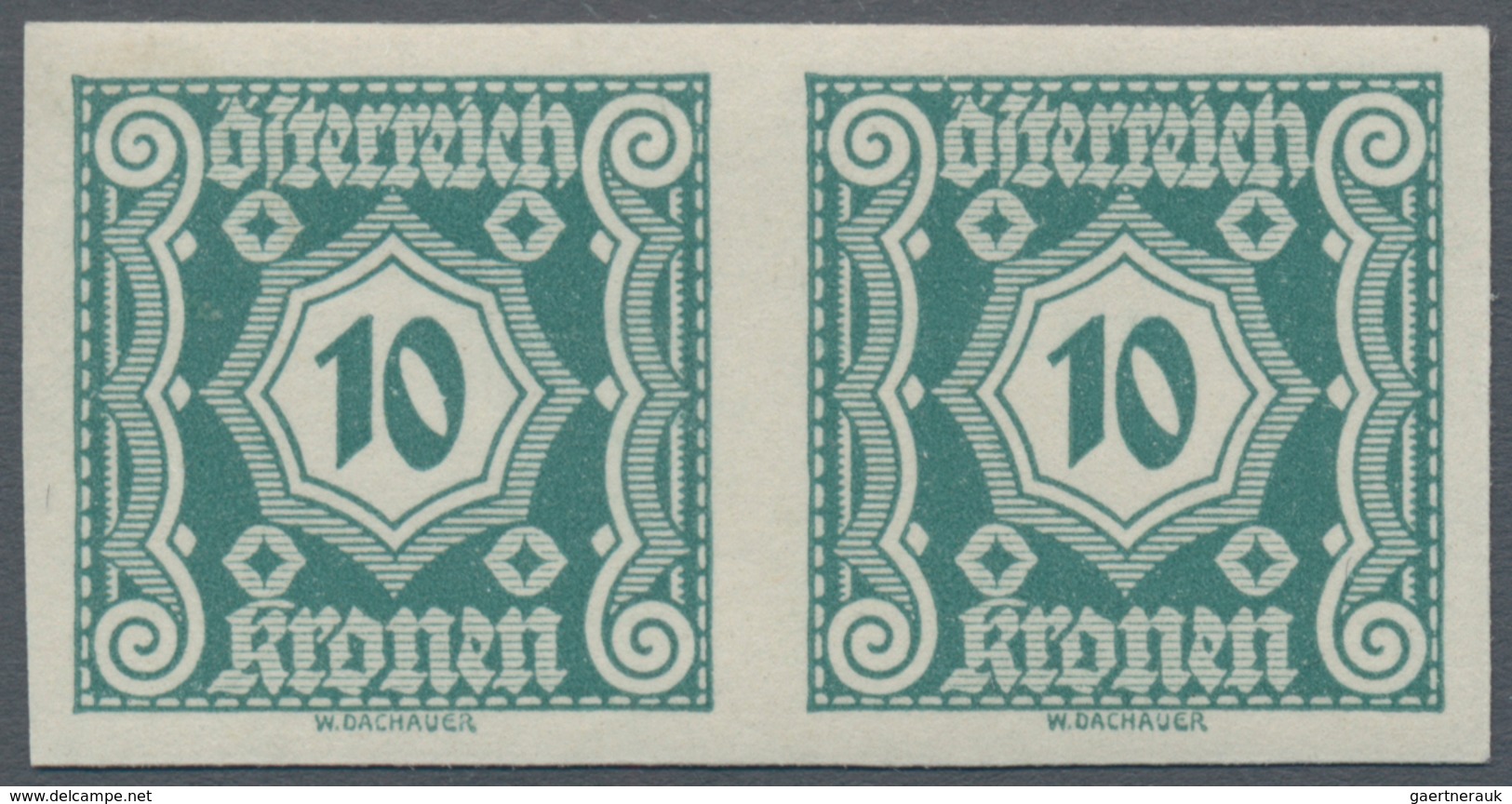 Österreich - Portomarken: 1922, Ziffern, Komplette Serie Von 15 Werten In Ungezähnten Waagerechten P - Postage Due