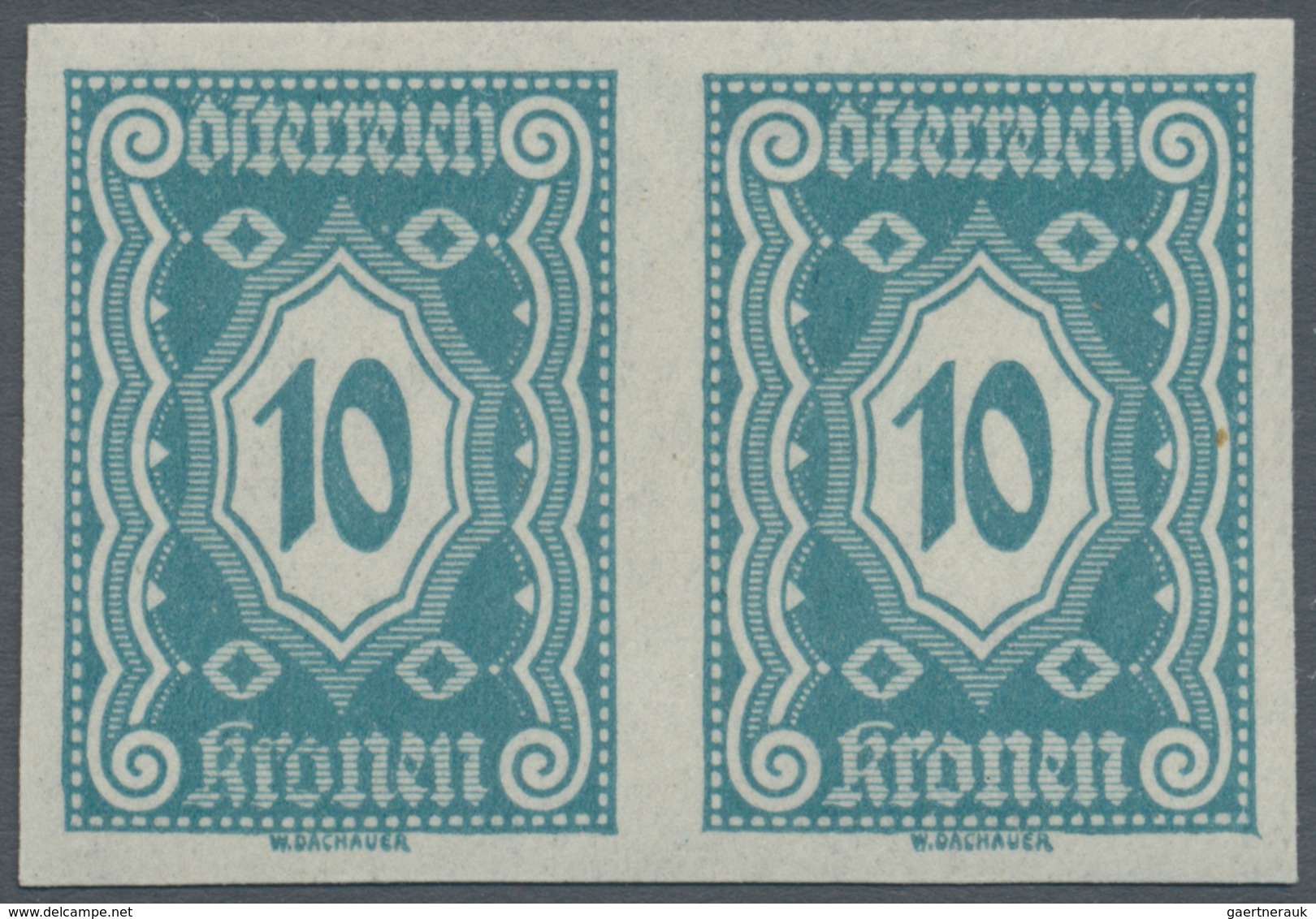 Österreich - Portomarken: 1922, Ziffern, Komplette Serie Von 15 Werten In Ungezähnten Waagerechten P - Postage Due