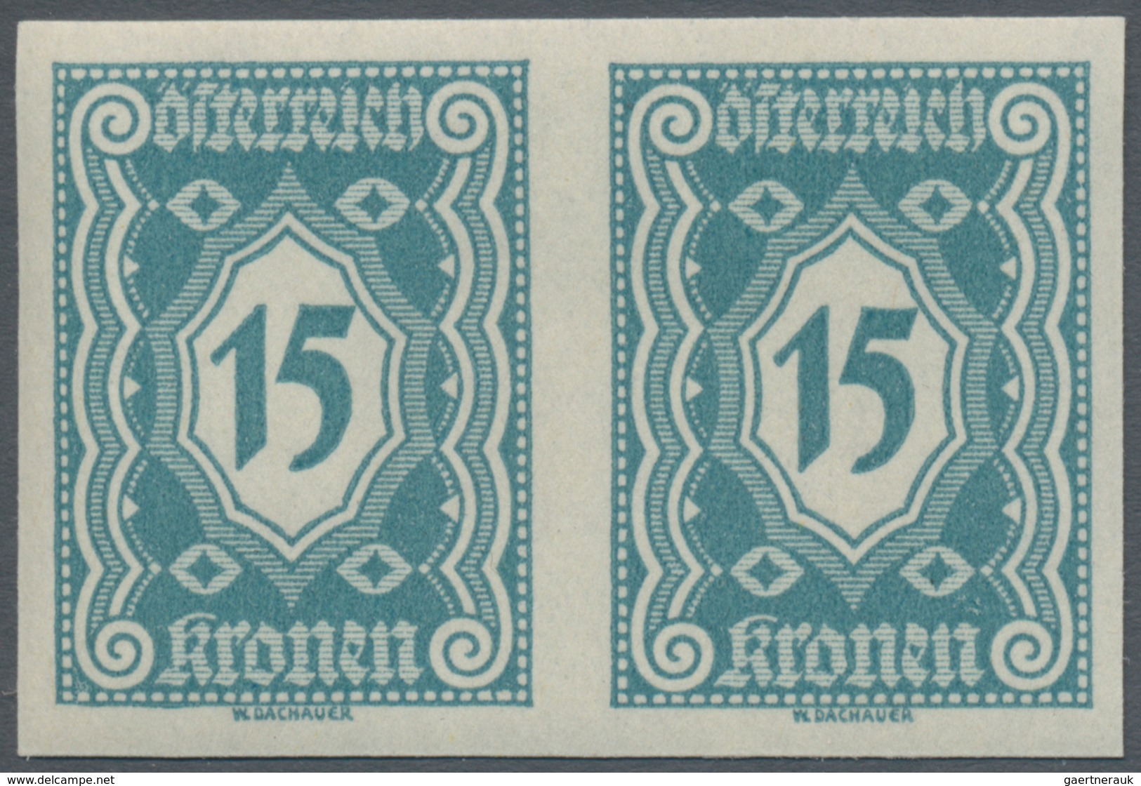 Österreich - Portomarken: 1922, Ziffern, Komplette Serie Von 15 Werten In Ungezähnten Waagerechten P - Postage Due