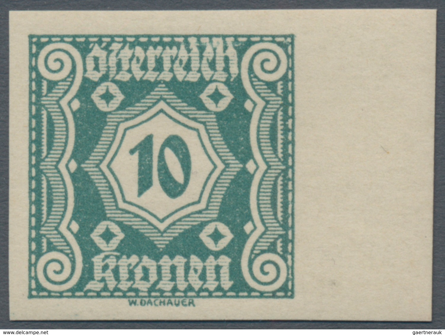 Österreich - Portomarken: 1922, Ziffern, 10 Kr. Bis 50 Kr. Kleines Format, Sechs Werte Ungezähnt Vom - Postage Due