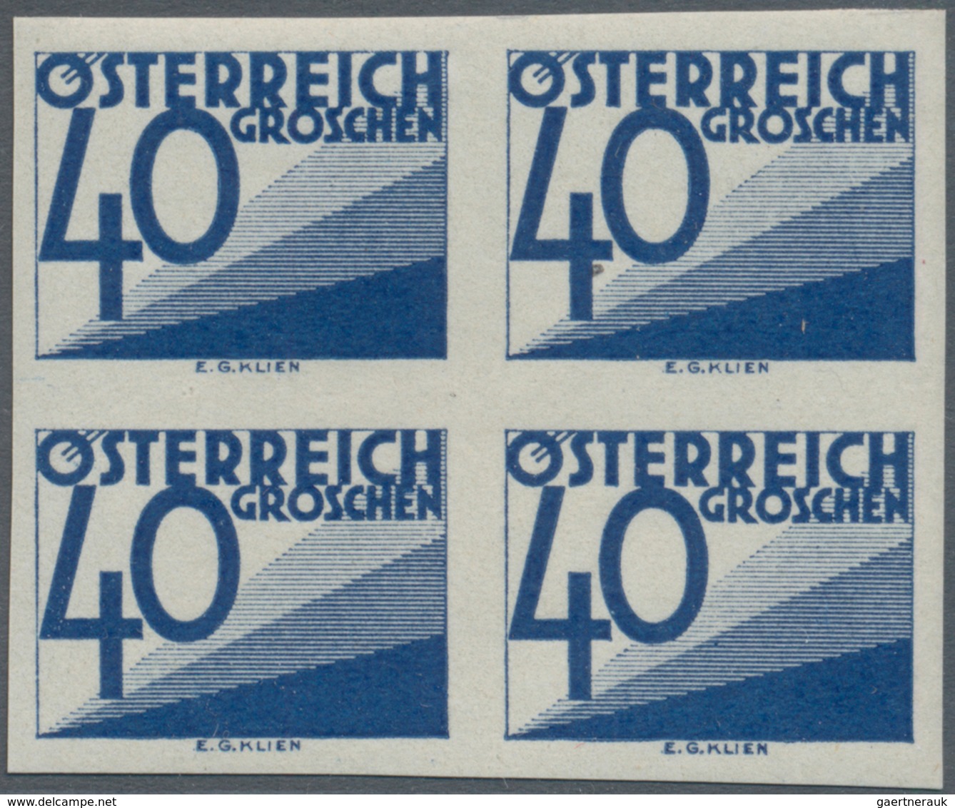 Österreich - Portomarken: 1925, Ziffern 1 Gr. Bis 60 Gr., 13 Werte Je In Ungezähnten 4er-Blocks, Pos - Postage Due