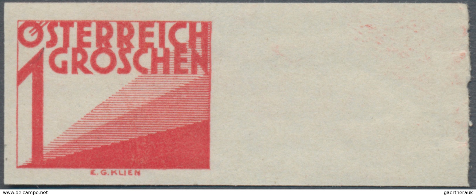 Österreich - Portomarken: 1925, Ziffern 1 Gr. bis 10 Sch. UNGEZÄHNT, alle 22 bekannten Werte komplet