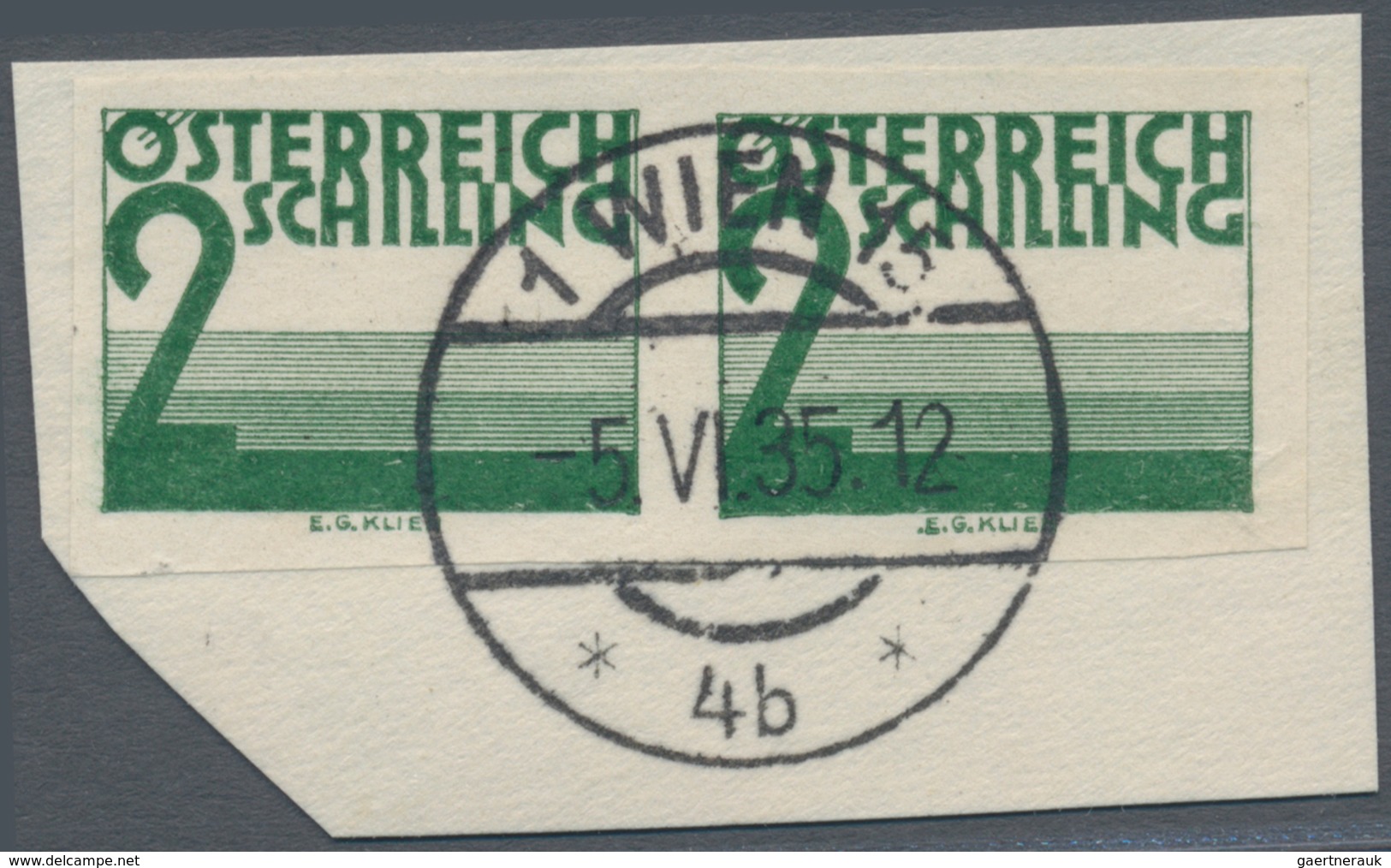 Österreich - Portomarken: 1925/1934, Ziffern 5 Gr. bis 2 Sch., zehn Werte je in ungezähnten Paaren,