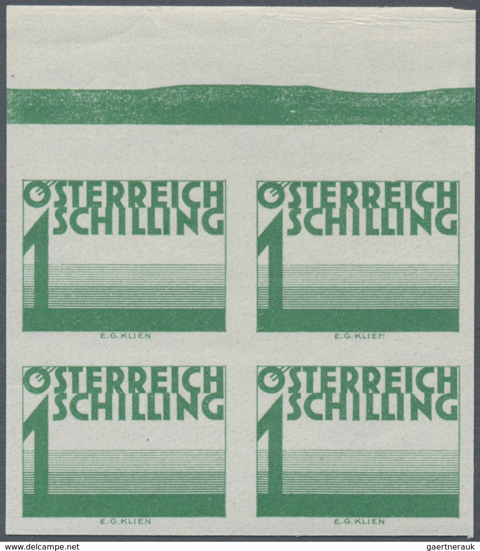 Österreich - Portomarken: 1925/1932, Ziffern 5 Gr., 24 Gr., 1 Sch. Und 2 Sch. Je In Ungezähnten Ober - Postage Due