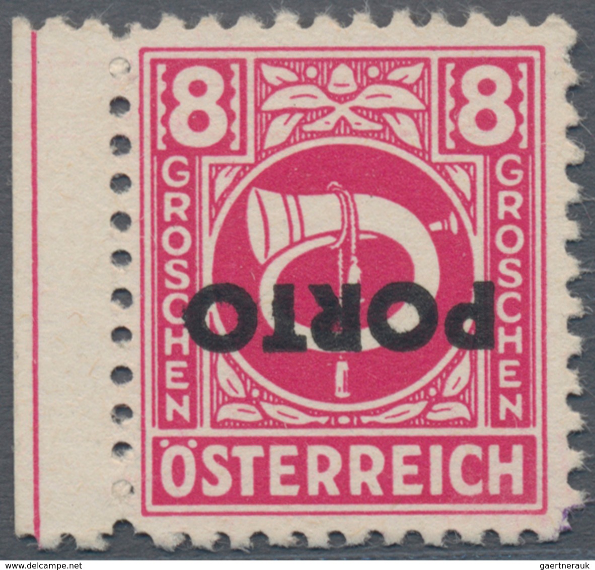 Österreich - Portomarken: 1946, Posthorn 3 Gr., 8 Gr., 10 Gr., 12 Gr., 20 Gr., 60 Gr. Und 1 Sch., Si - Postage Due