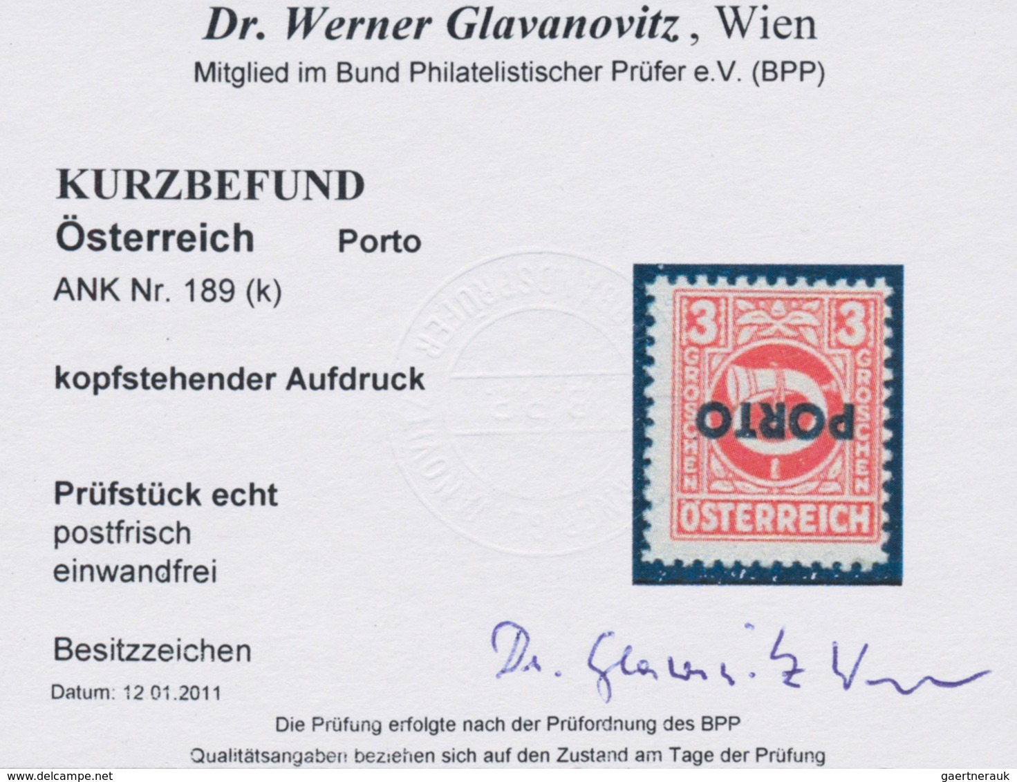 Österreich - Portomarken: 1946, Posthorn 3 Gr., 8 Gr., 10 Gr., 12 Gr., 20 Gr., 60 Gr. und 1 Sch., si