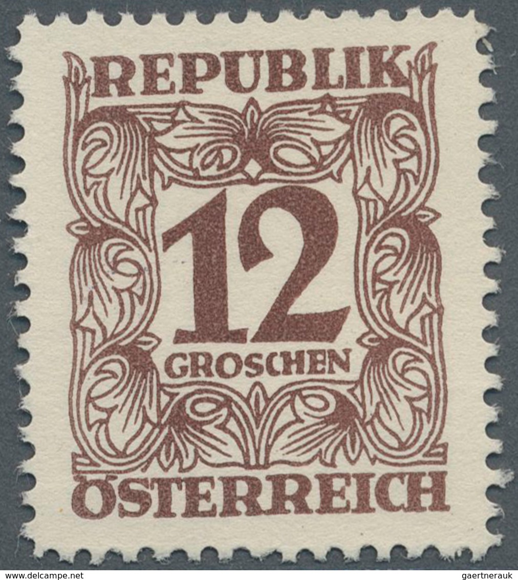 Österreich - Portomarken: 1949/1957, Ziffern, Vier Essays Einer Nicht Realisierten Zeichnung Mit Wer - Portomarken