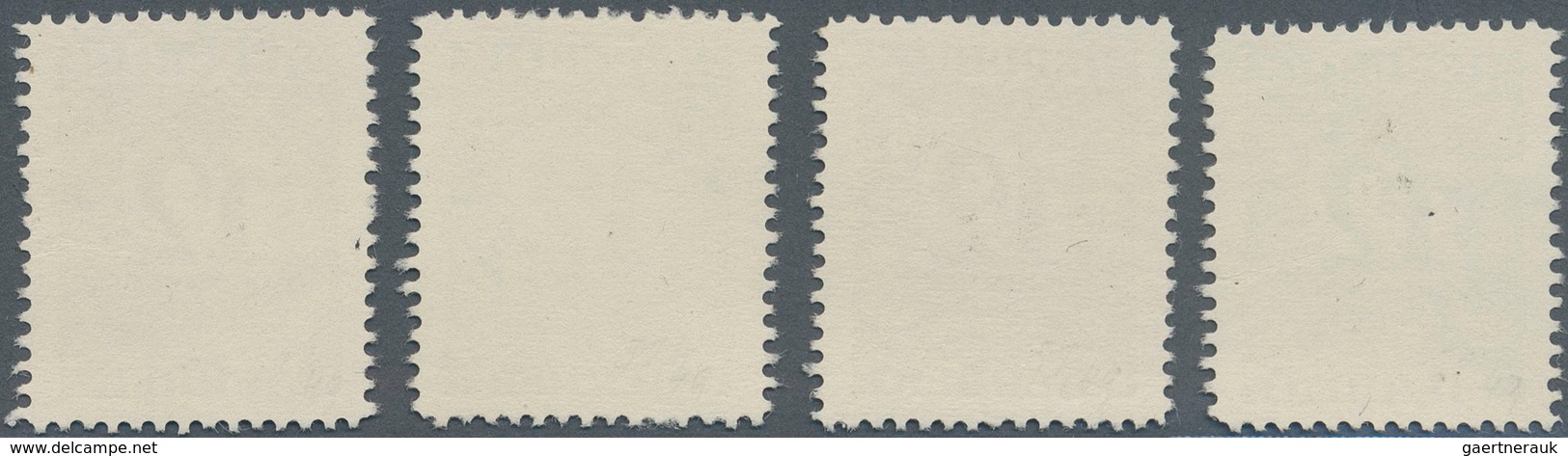 Österreich - Portomarken: 1949/1957, Ziffern, Vier Essays Einer Nicht Realisierten Zeichnung Mit Wer - Portomarken
