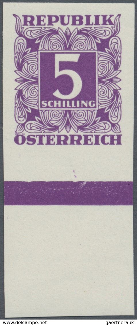 Österreich - Portomarken: 1949/1953, Ziffern 10 Gr. Bis 5 Sch., Elf Werte UNGEZÄHNT, Je Vom Unterran - Postage Due