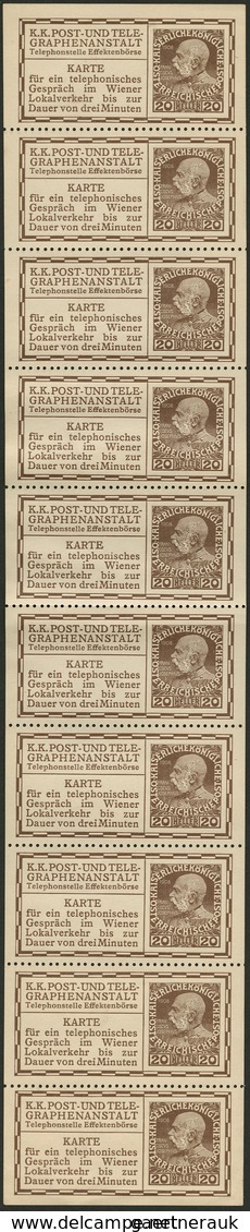 Österreich - Telefonsprechkarten: 1909, Sprechkarte Der Telephonstelle Der Effektenbörse, 20 Heller - Other & Unclassified