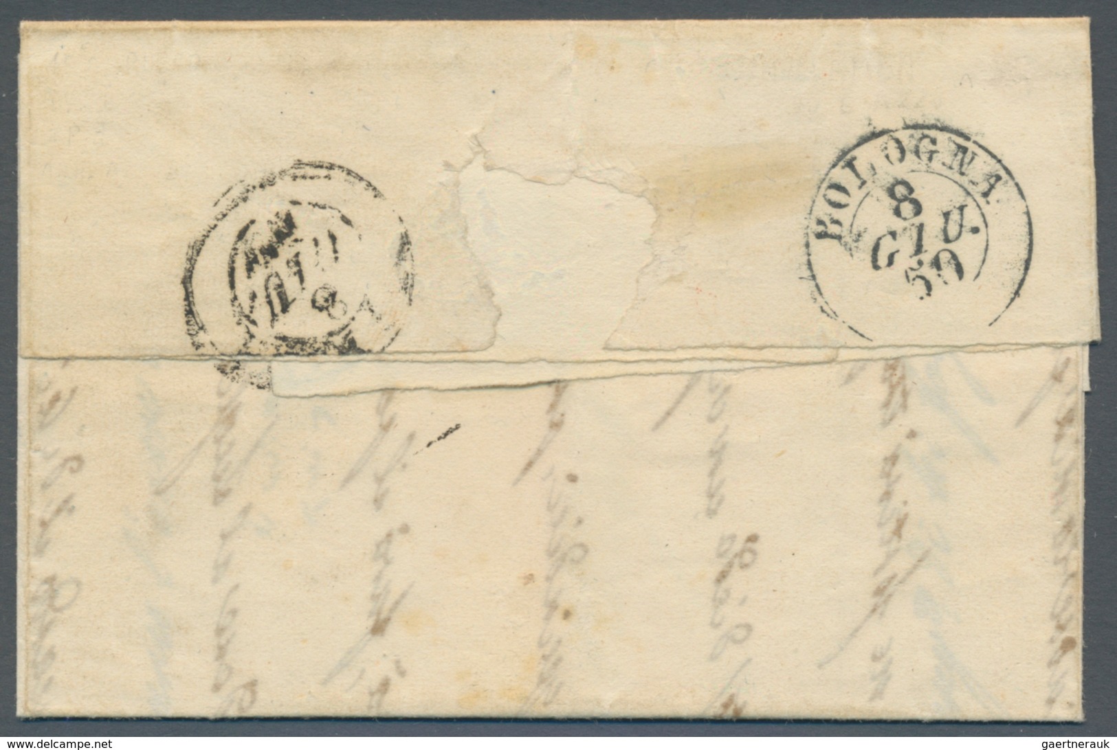 Österreich - Lombardei Und Venetien - Stempel: ROVIGO 7. GIU° (1850), Blauer L2 (Müller 209a) Ideal - Lombardy-Venetia
