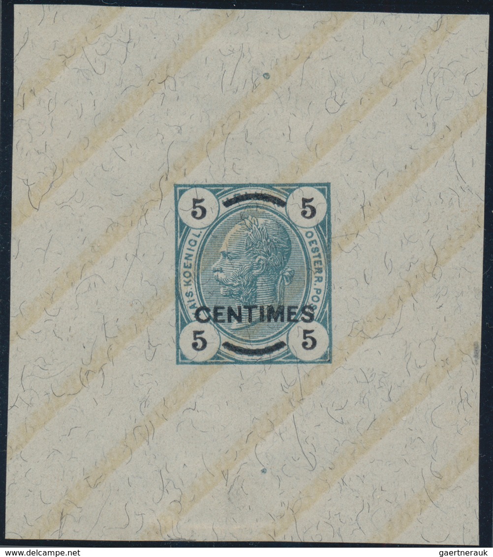 Österreichische Post auf Kreta: 1901/03, Acht Einzel-Probedrucke der 5 Heller bis 50 Heller Marken m
