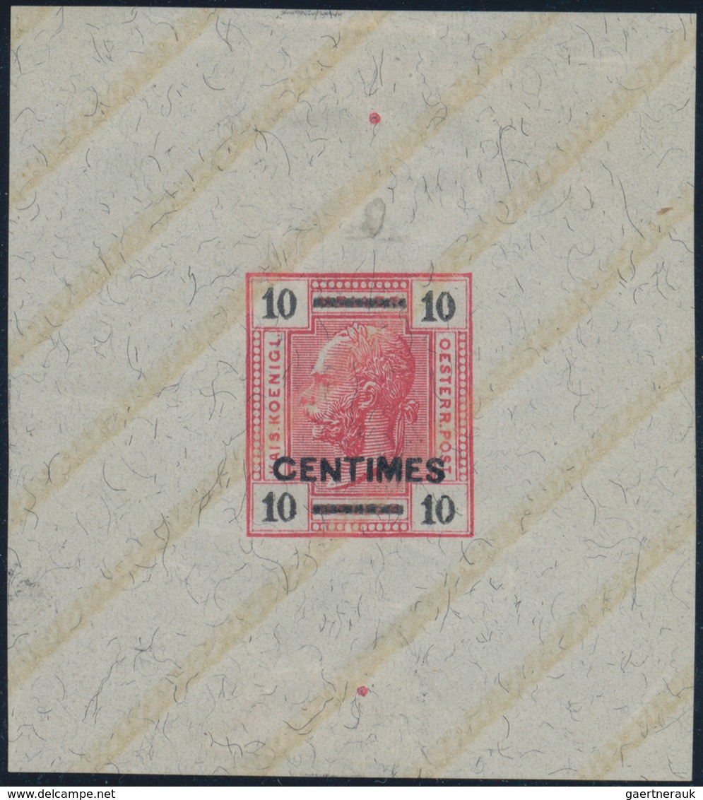 Österreichische Post auf Kreta: 1901/03, Acht Einzel-Probedrucke der 5 Heller bis 50 Heller Marken m