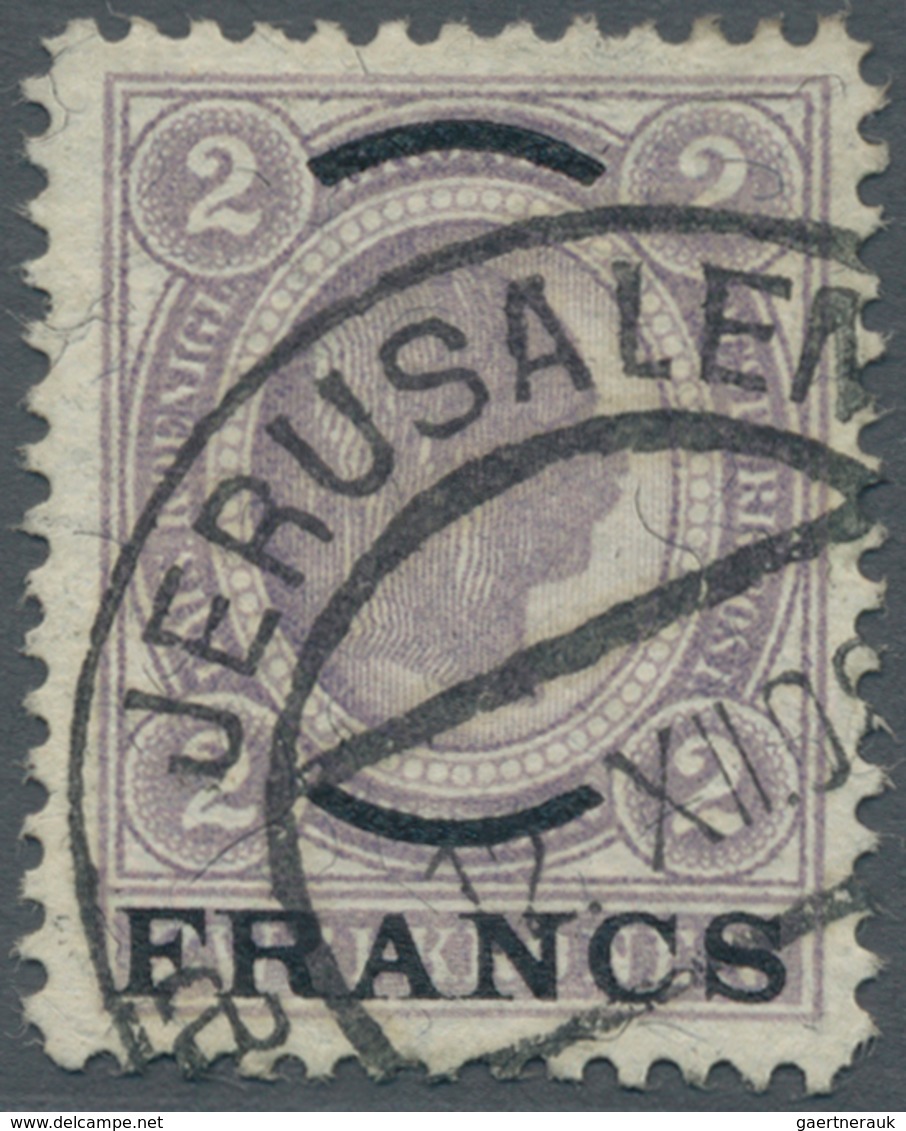 Österreichische Post Auf Kreta: 1903/04, Franz Joseph 2 Kr. Mit Überdruck "FRANCS" Einwandfrei Gezäh - Levante-Marken