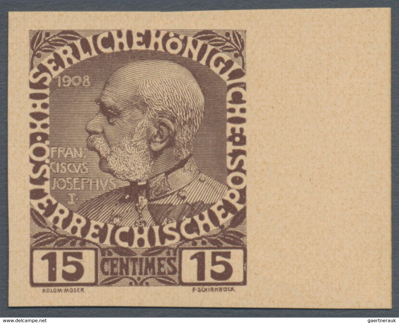 Österreichische Post Auf Kreta: 1908, Regierungs-Jubiläum 5 C Bis 1 Franc UNGEZÄHNTE ANDRUCKE Komple - Levante-Marken