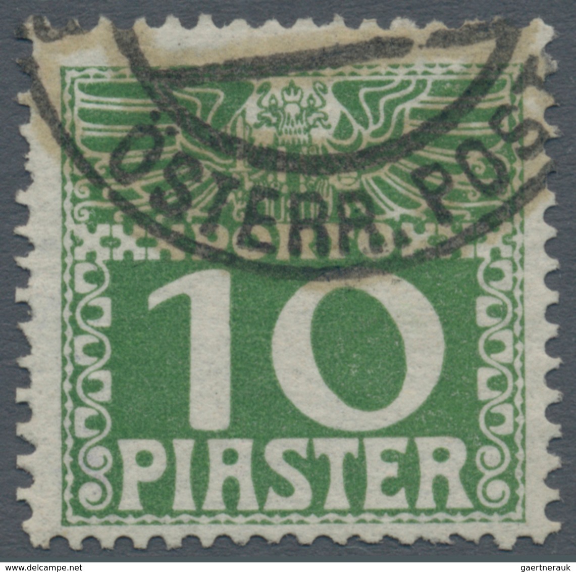 Österreichische Post in der Levante - Portomarken: 1908, ¼ Piaster bis 30 Piaster in b-Farbe dunkelg