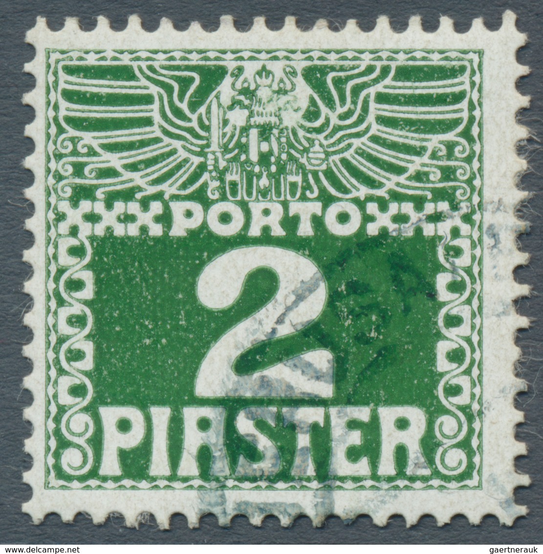 Österreichische Post in der Levante - Portomarken: 1908, ¼ Piaster bis 30 Piaster in b-Farbe dunkelg