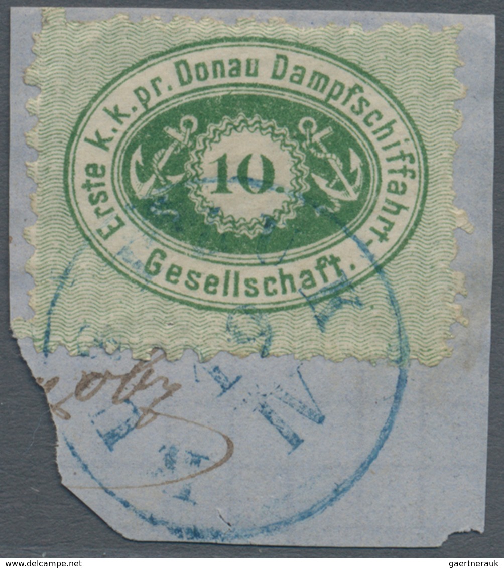 Österreich - Donau-Dampfschifffahrtsgesellschaft: 1866/1878, Lot Von Sieben Sauber Gestempelten Wert - Sonstige & Ohne Zuordnung