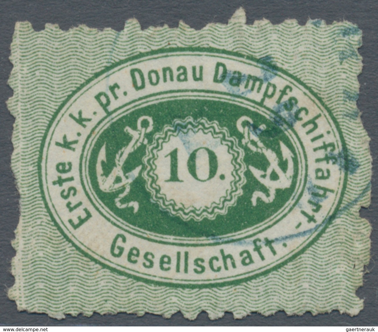 Österreich - Donau-Dampfschifffahrtsgesellschaft: 1866/1878, Lot von sieben sauber gestempelten Wert