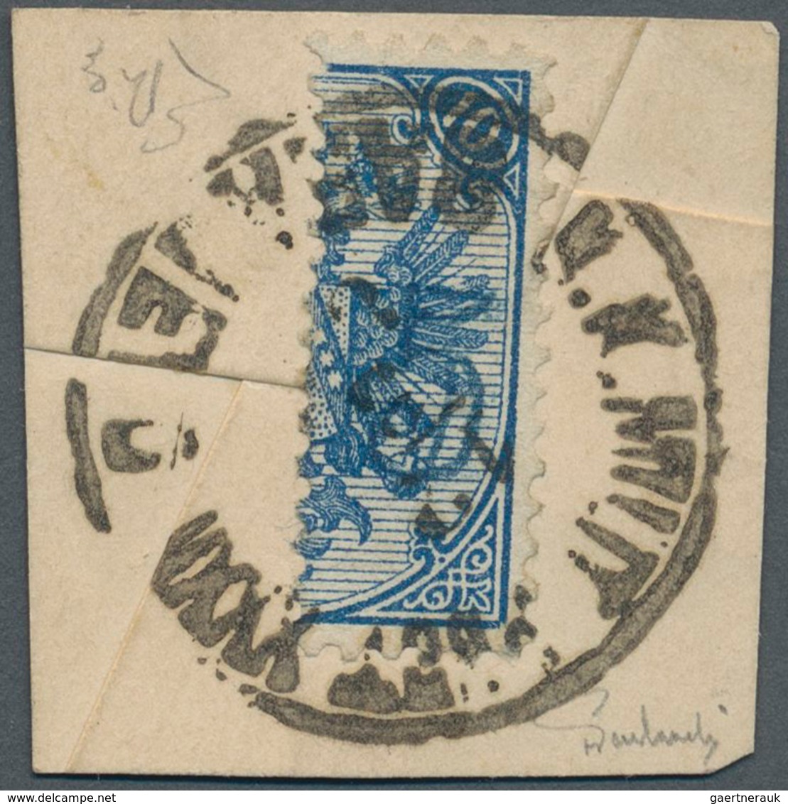Bosnien Und Herzegowina (Österreich 1879/1918): 1879, "5 KREUZER PROVISORIUM" Mit Blauem "5" Aufdruc - Bosnien-Herzegowina