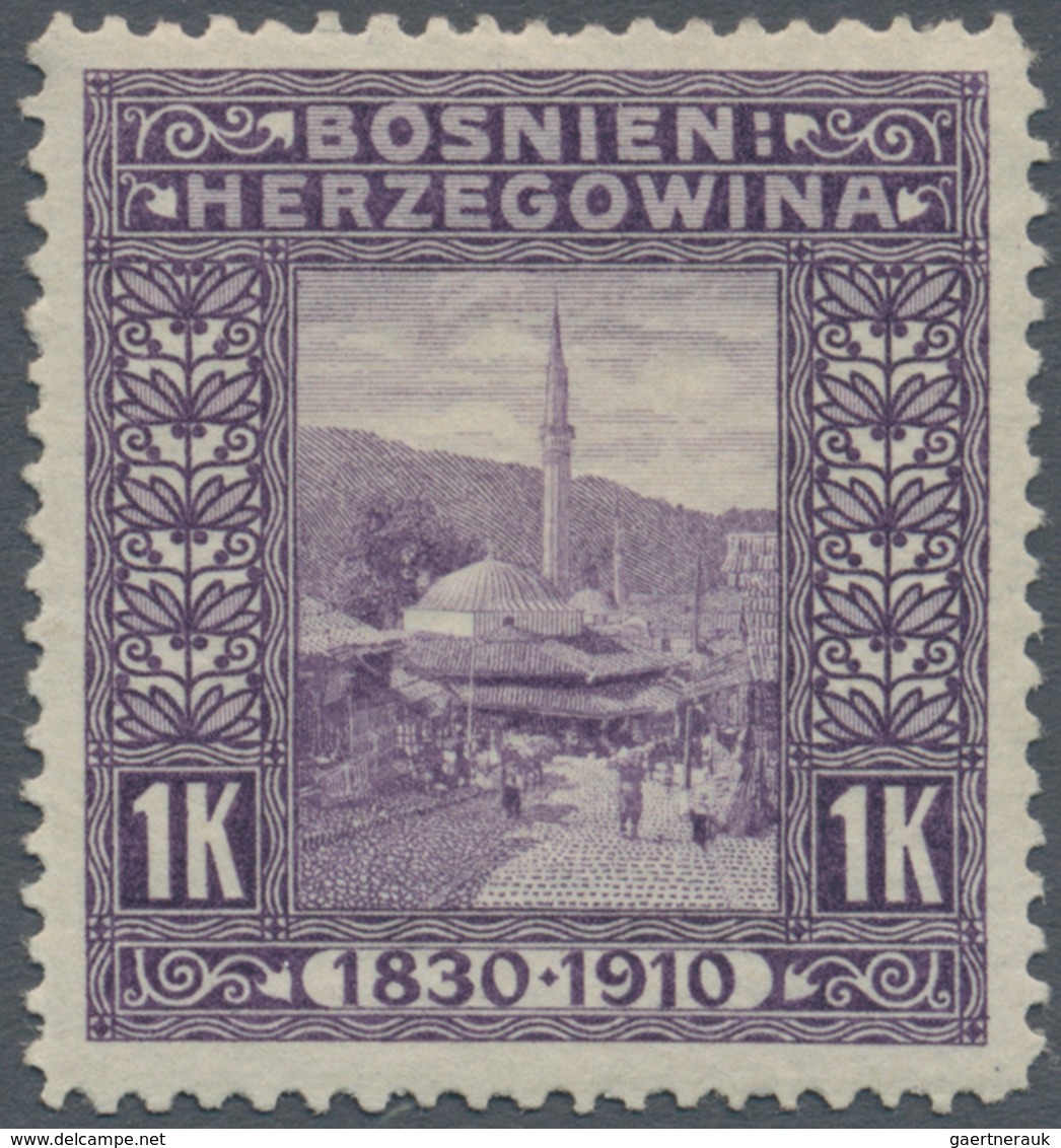 Bosnien Und Herzegowina (Österreich 1879/1918): 1910, "80. Geburtstag Franz Joseph" Alle 80(!) Versc - Bosnien-Herzegowina