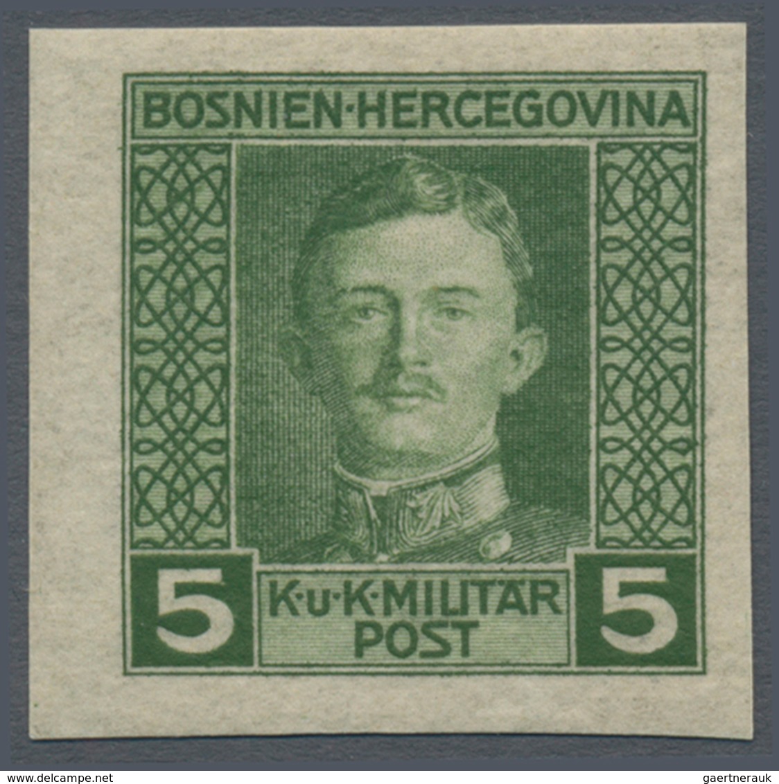 Bosnien Und Herzegowina (Österreich 1879/1918): 1917, Freimarken Kaiser Karl 3 H Bis 10 Kr. UNGEZÄHN - Bosnia And Herzegovina