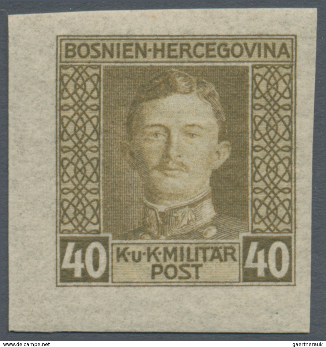 Bosnien und Herzegowina (Österreich 1879/1918): 1917, Freimarken Kaiser Karl 3 H bis 10 Kr. UNGEZÄHN