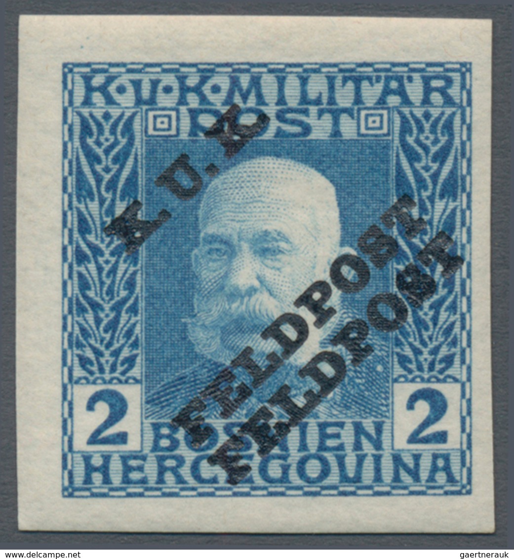 Österreichisch-Ungarische Feldpost - Allgemeine Ausgabe: 1915, 1 H - 10 K Franz Joseph Ungezähnt Mit - Sonstige & Ohne Zuordnung