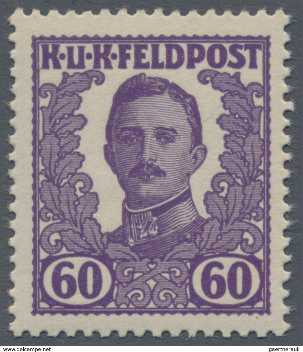 Österreichisch-Ungarische Feldpost - Allgemeine Ausgabe: 1918, Vierzehn UNVERAUSGABTE Werte 1 H Bis - Other & Unclassified