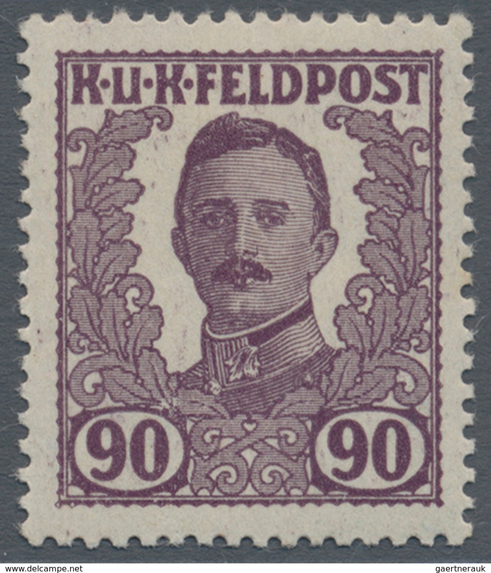 Österreichisch-Ungarische Feldpost - Allgemeine Ausgabe: 1918, Vierzehn UNVERAUSGABTE Werte 1 H Bis - Sonstige & Ohne Zuordnung