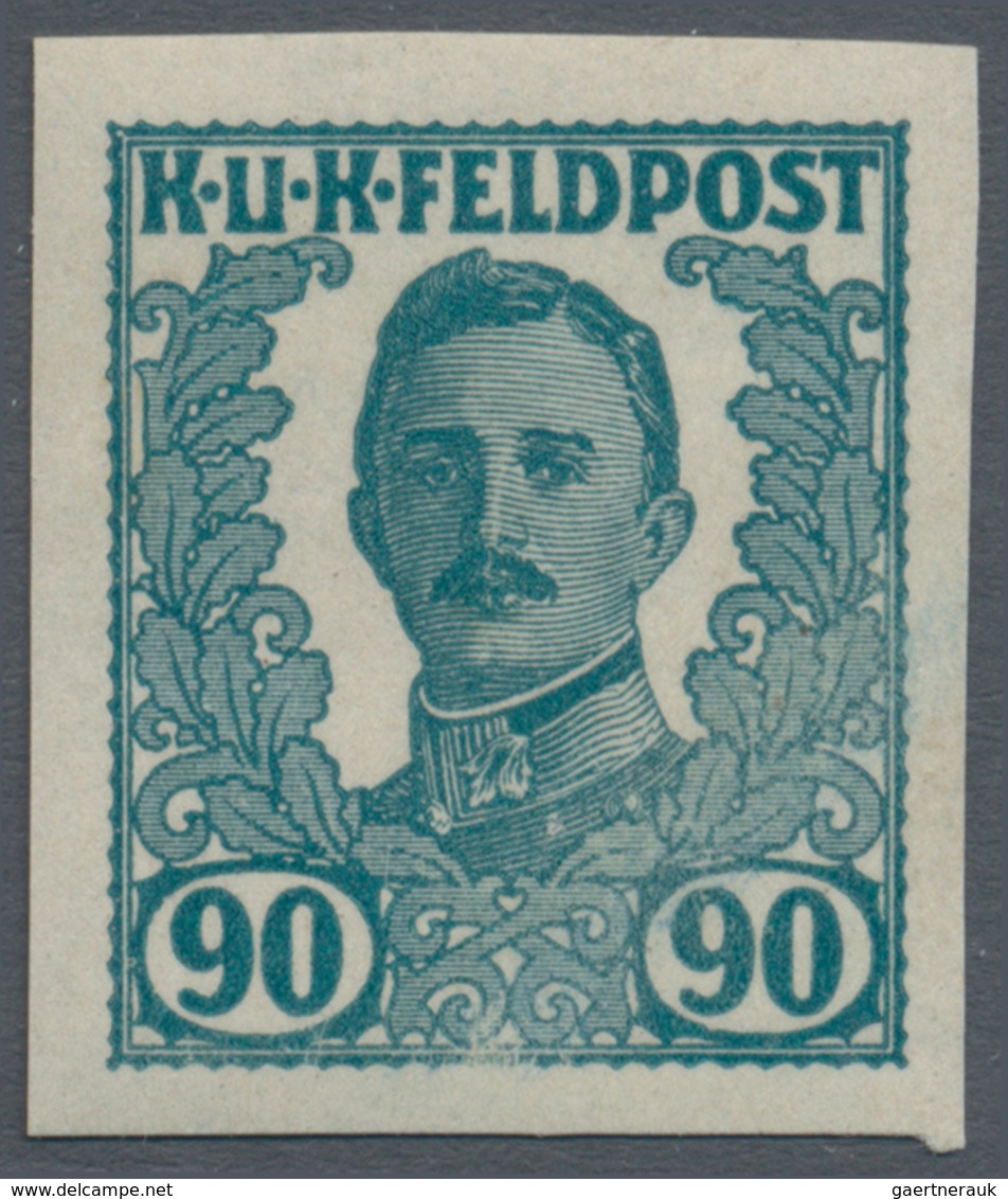 Österreichisch-Ungarische Feldpost - Allgemeine Ausgabe: 1918, Elf UNVERAUSGABTE Werte 1 H Bis 90 H - Sonstige & Ohne Zuordnung