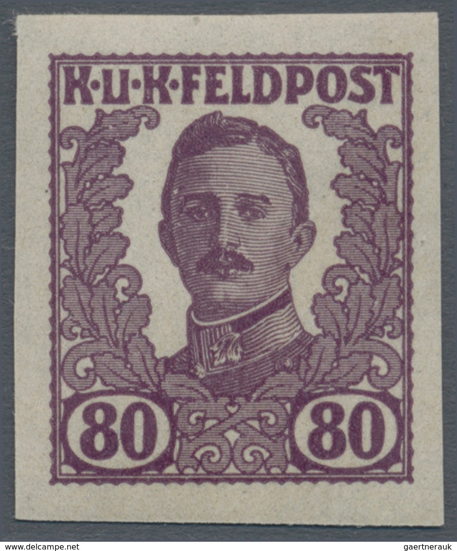 Österreichisch-Ungarische Feldpost - Allgemeine Ausgabe: 1918, Elf UNVERAUSGABTE Werte 1 H bis 90 H