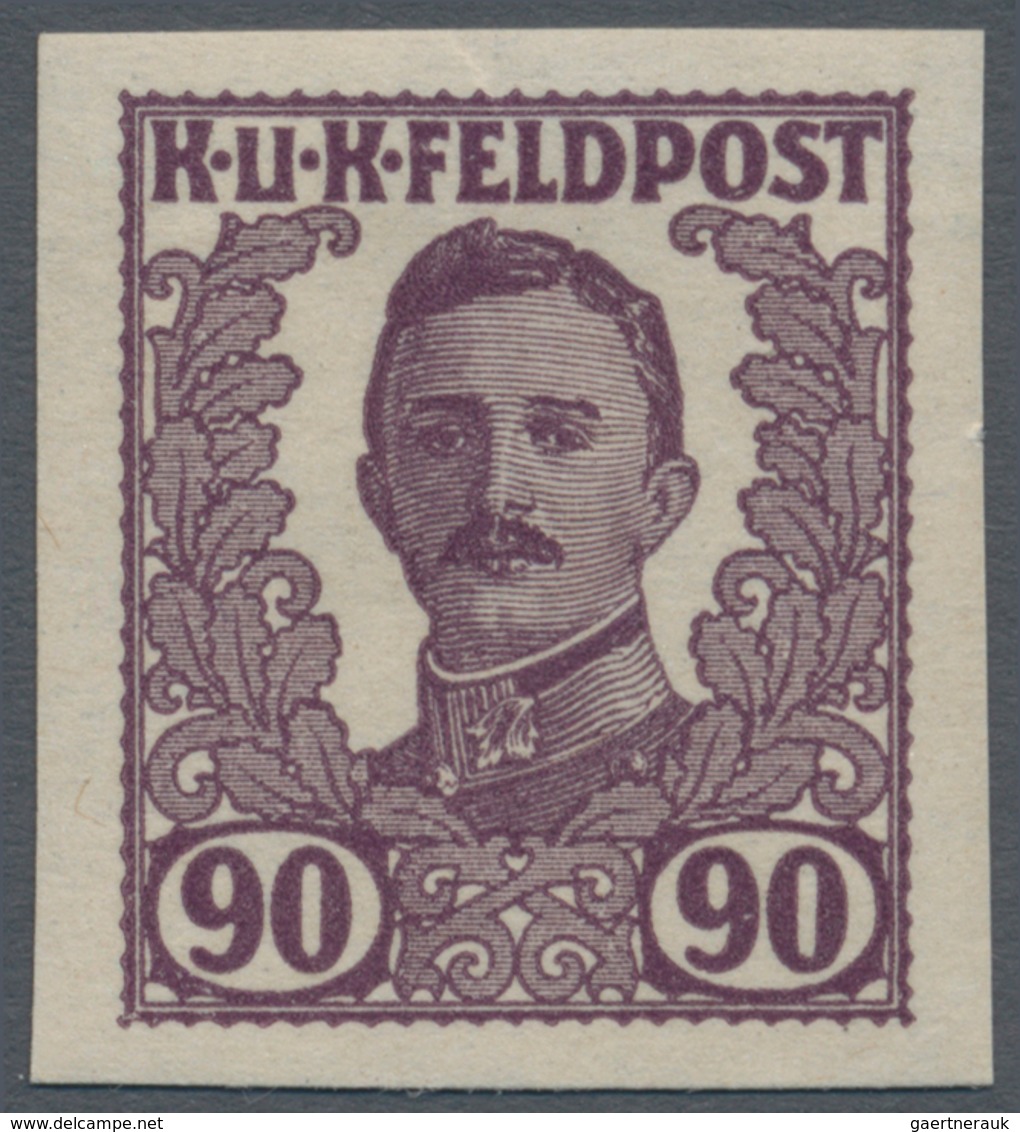 Österreichisch-Ungarische Feldpost - Allgemeine Ausgabe: 1918, Vierzehn UNGEZÄHNTE UNVERAUSGABTE Wer - Sonstige & Ohne Zuordnung