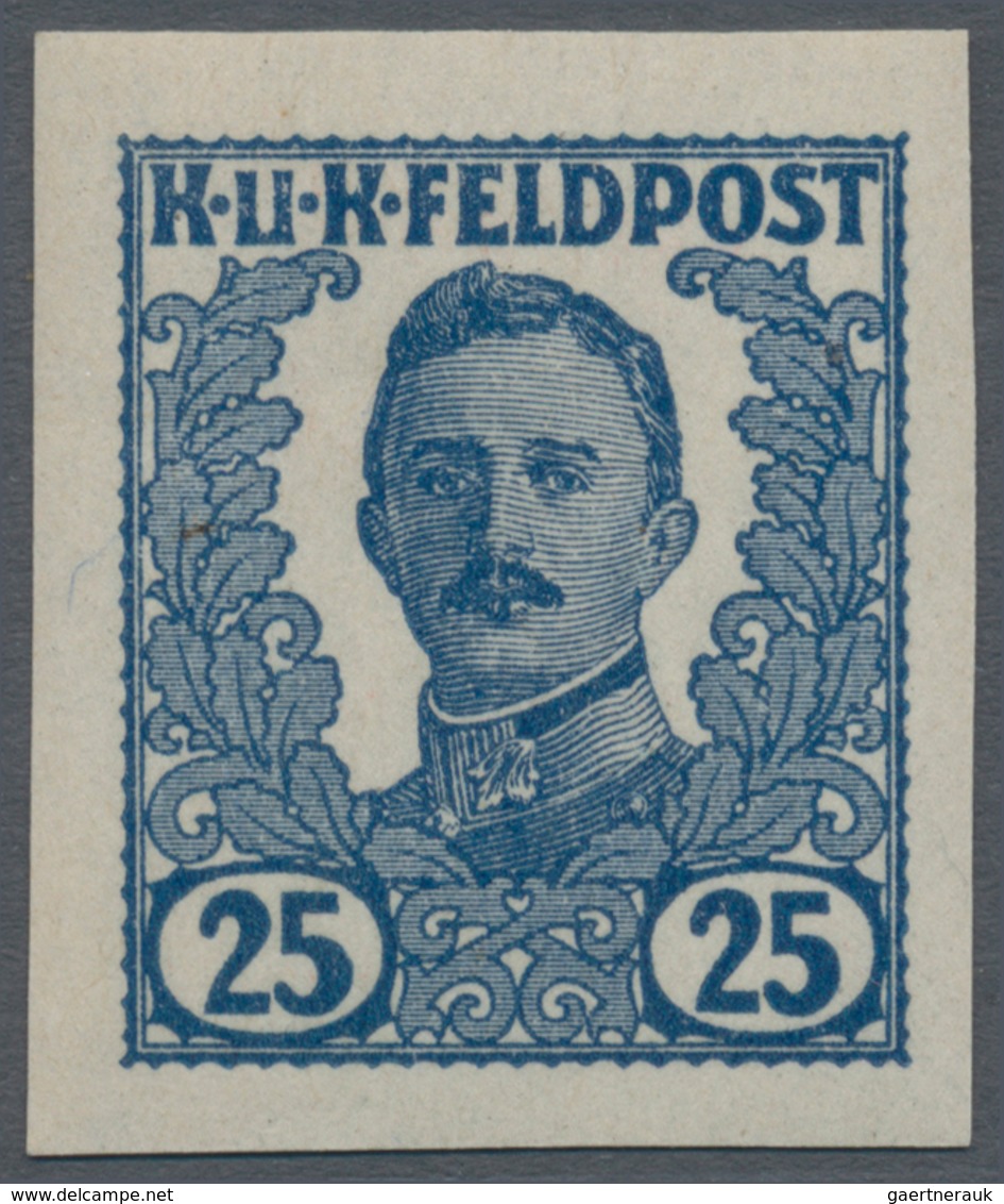 Österreichisch-Ungarische Feldpost - Allgemeine Ausgabe: 1918, Vierzehn UNGEZÄHNTE UNVERAUSGABTE Wer