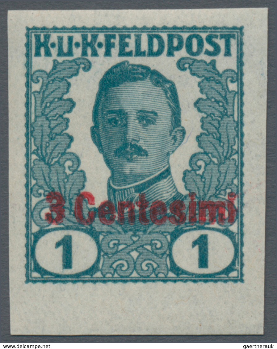 Österreichisch-Ungarische Feldpost - Italien: 1918, Vierzehn UNVERAUSGABTE UNGEZÄHNTE Marken 1 H Bis - Other & Unclassified