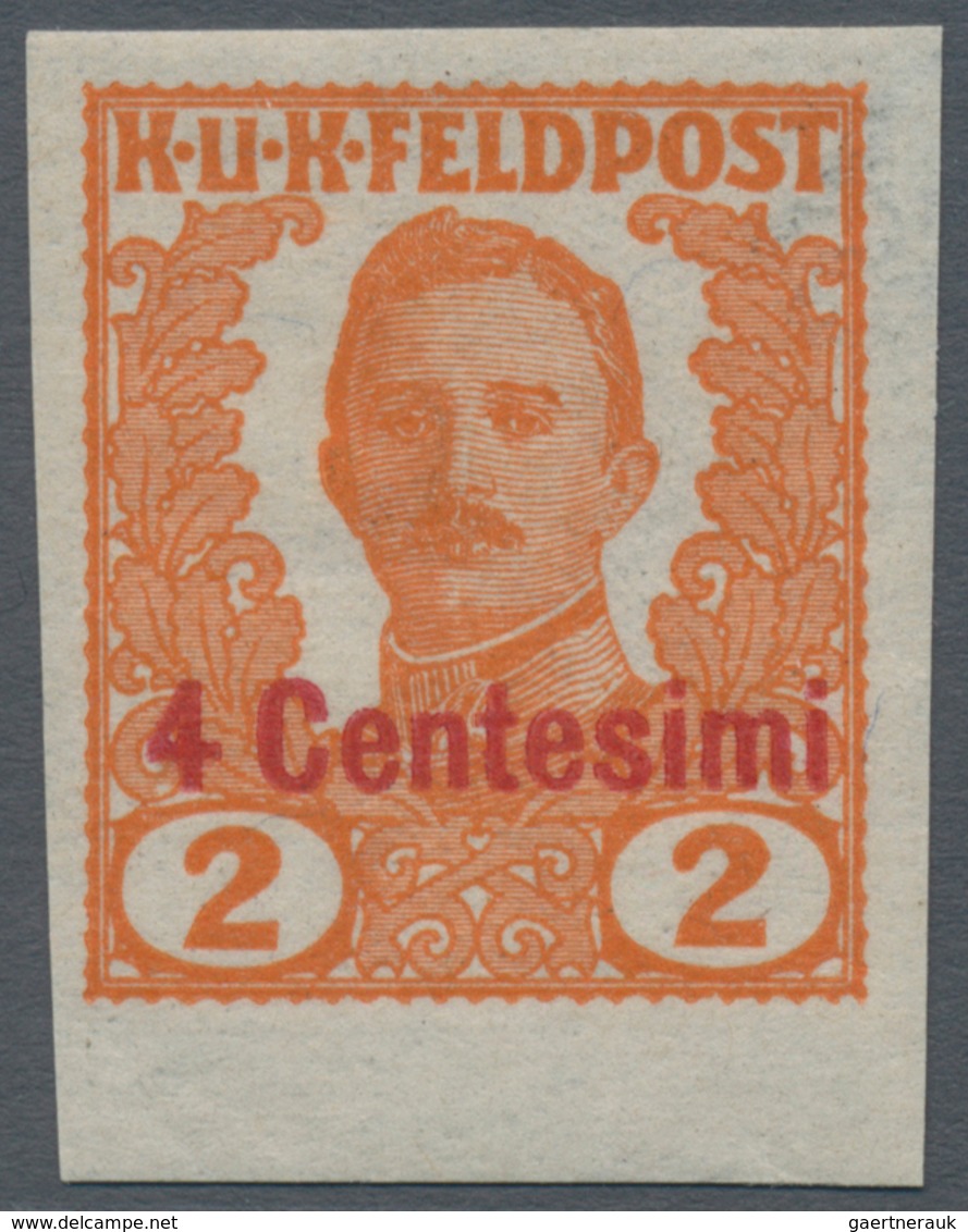 Österreichisch-Ungarische Feldpost - Italien: 1918, Vierzehn UNVERAUSGABTE UNGEZÄHNTE Marken 1 H Bis - Other & Unclassified
