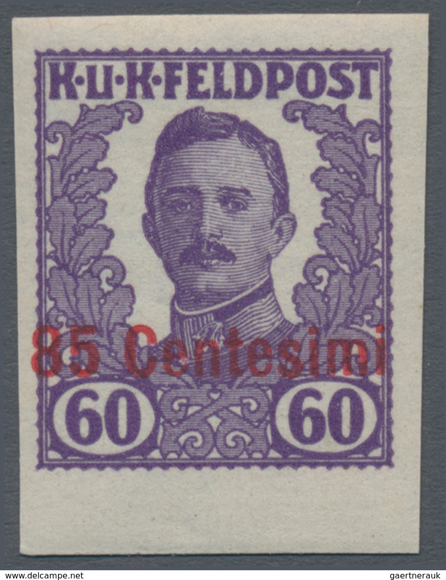 Österreichisch-Ungarische Feldpost - Italien: 1918, Vierzehn UNVERAUSGABTE UNGEZÄHNTE Marken 1 H Bis - Other & Unclassified