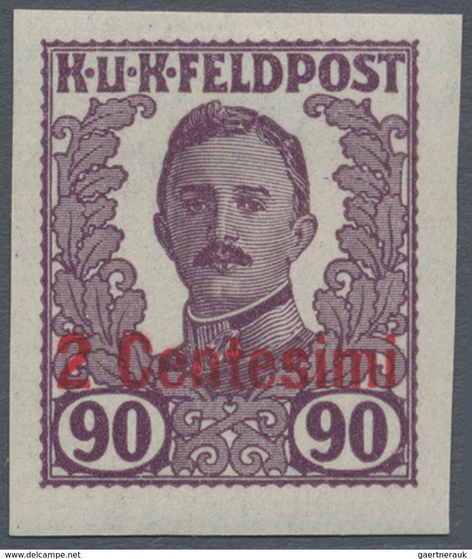 Österreichisch-Ungarische Feldpost - Italien: 1918, Vierzehn UNVERAUSGABTE UNGEZÄHNTE Marken 1 H Bis - Other & Unclassified