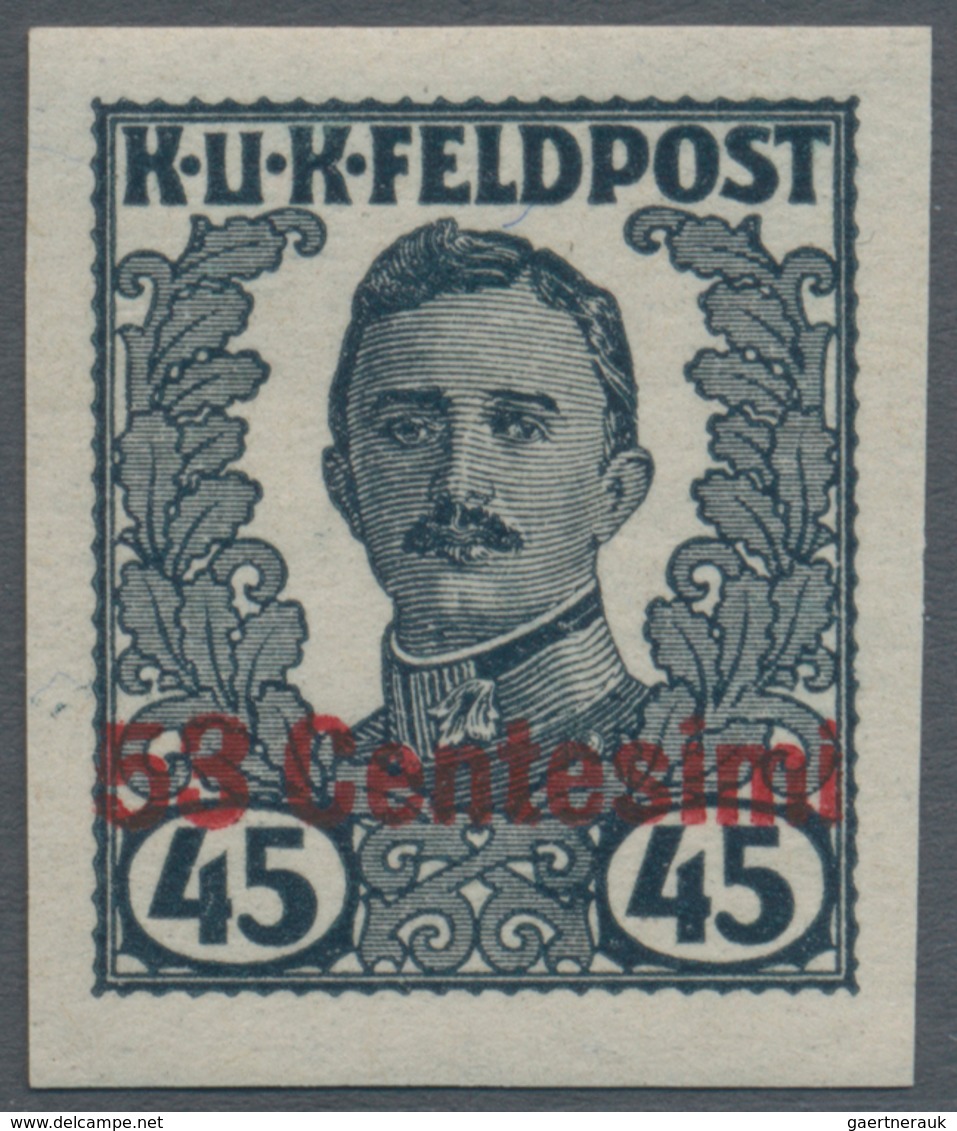 Österreichisch-Ungarische Feldpost - Italien: 1918, Vierzehn UNVERAUSGABTE UNGEZÄHNTE Marken 1 H bis