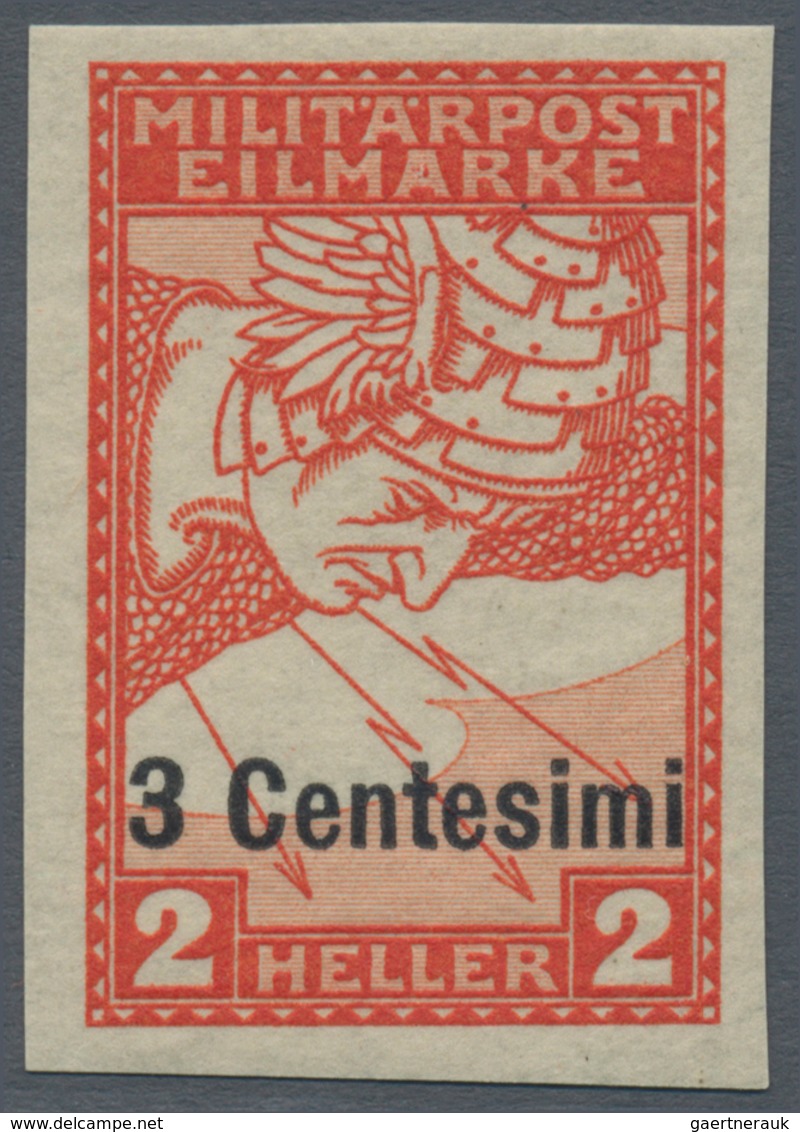 Österreichisch-Ungarische Feldpost - Italien: 1918, Eil-Aufdruckmarken 3 C. Und 6 C. UNGEZÄHNT, Beid - Sonstige & Ohne Zuordnung